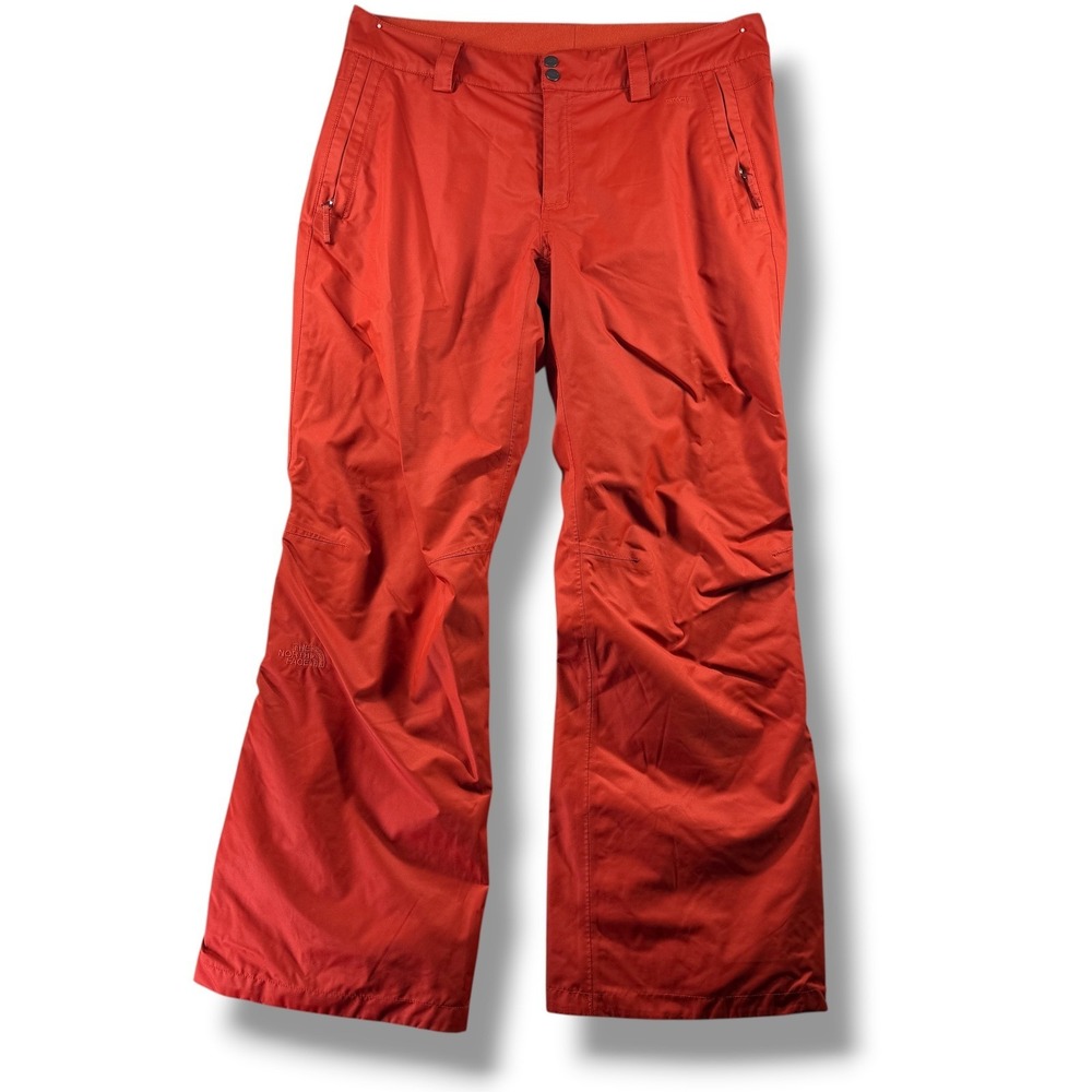 The North Face DryVent Snow Pants Womens Large Orange Ski Snowboard Insulated